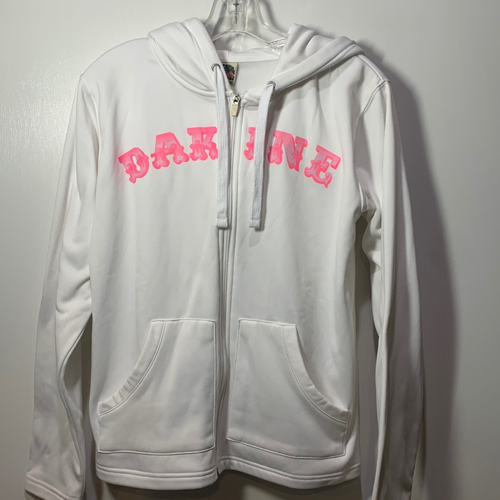 Dakine Girls Performance Zip Hoodie White Fleece Lined L